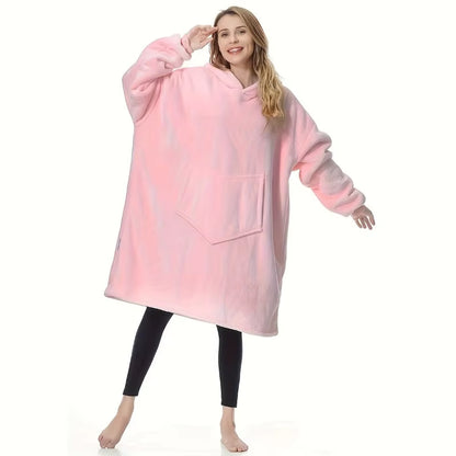 "Ultra-Soft Oversized Wearable Blanket Hoodie – Cozy, Fluffy & Perfect for Snuggling!"