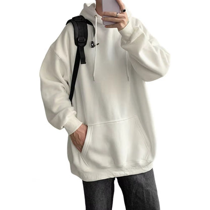 Boys Grils Casual Hoodies Hooded Sweatshirt Men Women Oversized Hoodie Autumn Winter Front Pocket Pullover Solid Couple Clothes