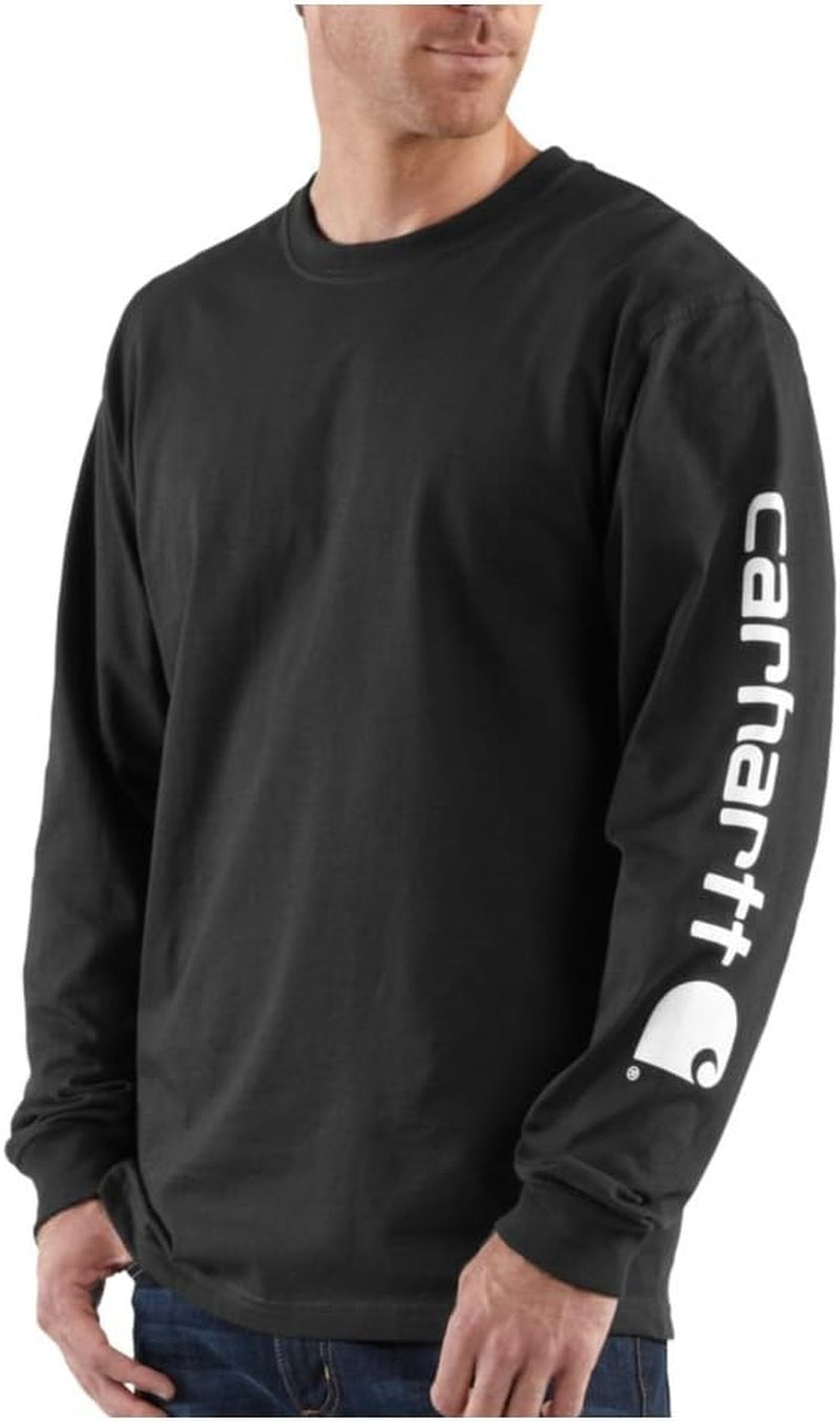 Men’s Heavyweight Loose-Fit Long-Sleeve Logo Tee – Durable, Stylish & Comfortable