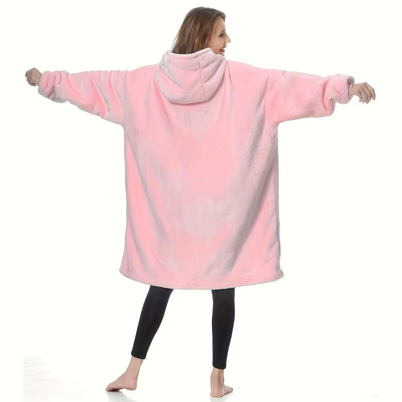 "Ultra-Soft Oversized Wearable Blanket Hoodie – Cozy, Fluffy & Perfect for Snuggling!"