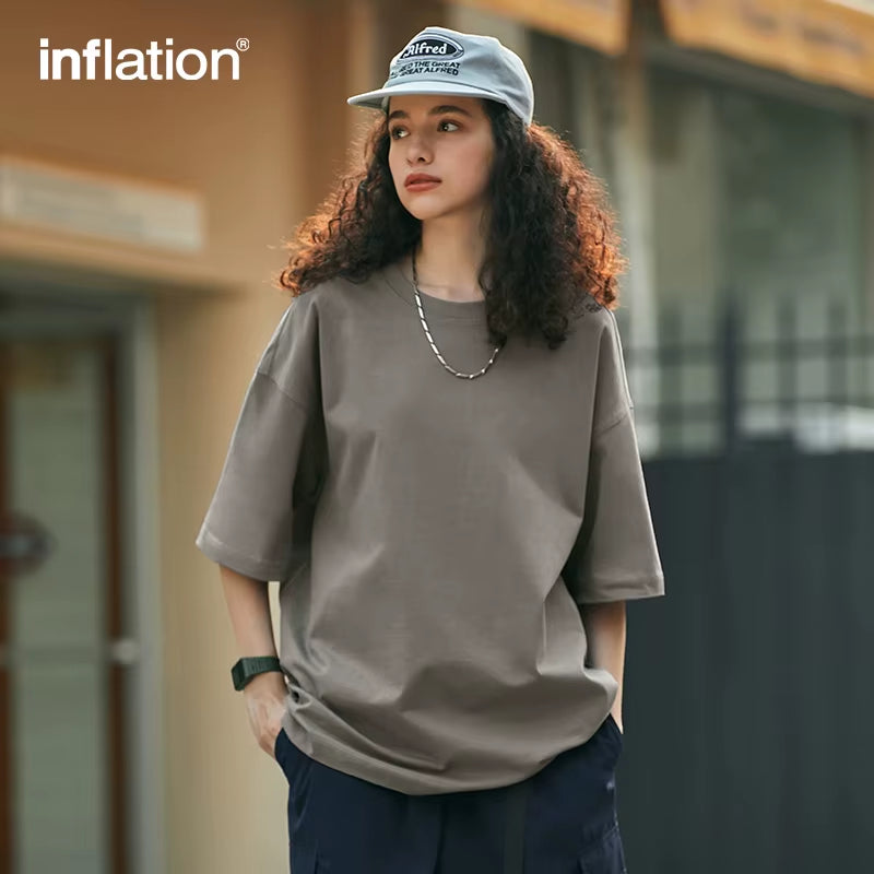 Premium 100% Cotton Heavyweight Oversized T-Shirt – 265GSM Soft Touch Unisex Hip-Hop Tee