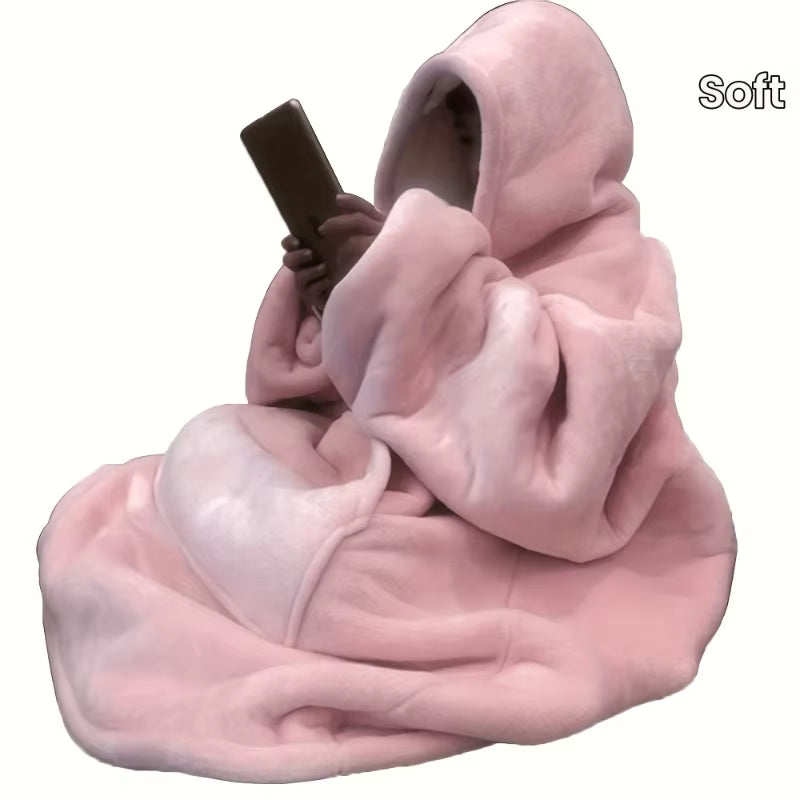 "Ultra-Soft Oversized Wearable Blanket Hoodie – Cozy, Fluffy & Perfect for Snuggling!"